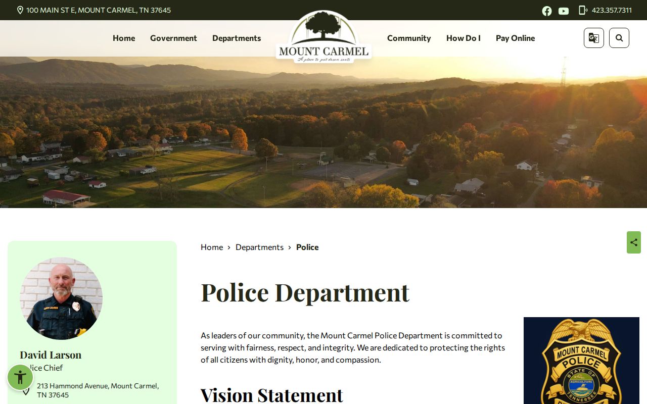 Hawkins County Mount Carmel arrest records police department source
